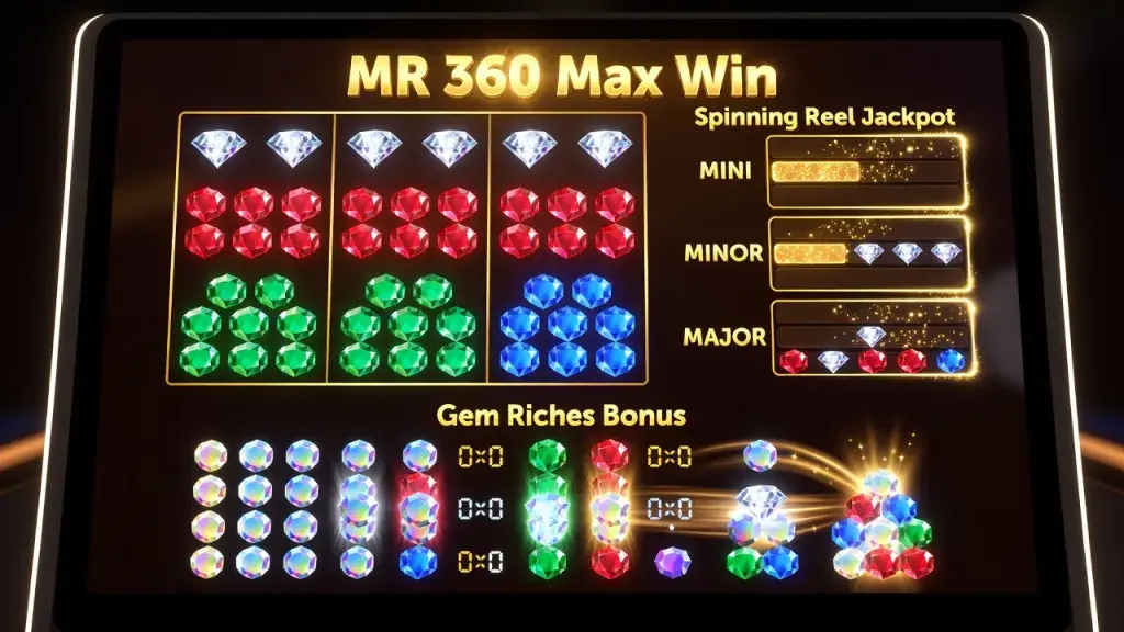 Fortune Gems Slot: How the MR 360 Max Win, Spinning Reel Jackpot, and Gem Riches Bonus Deliver High-Win Potential